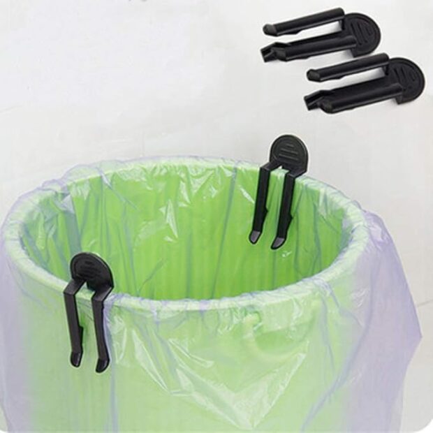 Aisoway Practical Trash Can Clamp Plastic Garbage Bag Clip - Image 2